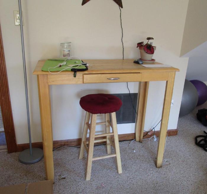 TALL DESK AND STOOL