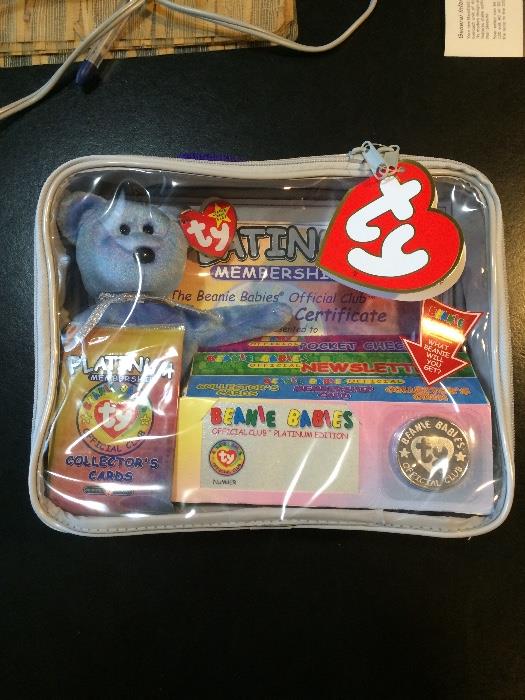 TY BEANIE BABIES OFFICIAL CLUB MEMBERSHIP KITS PLATINUM EDITION (SEALED)