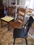 Three side chairs