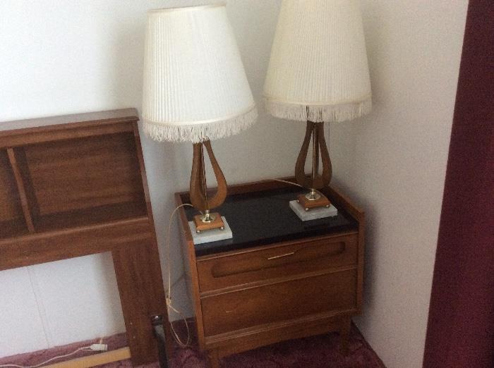 Bassett side tables,MCM lamps