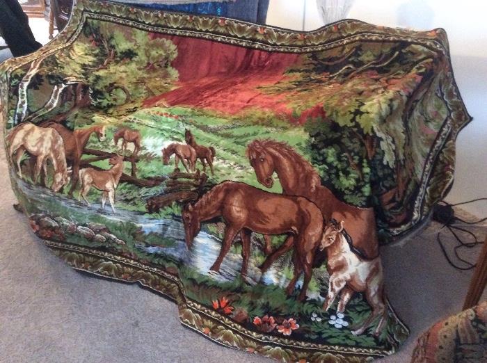 Horse tapestry, made in italy