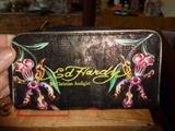 Ed Hardy wallets and cloths.