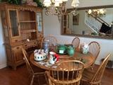Ducks Unlimited Dining Set: China cabinet and 6 person round dining table. Kincaid Furniture