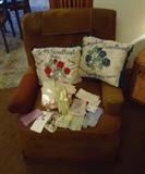 vintage pillows, hankies, gloves
