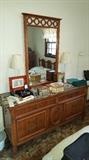 Bassett Furniture Long Dresser with Mirror