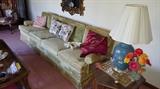 Velveteen Extra Long Sofa