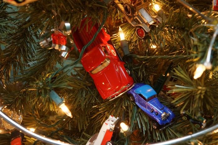 Cars and car parts on the tree