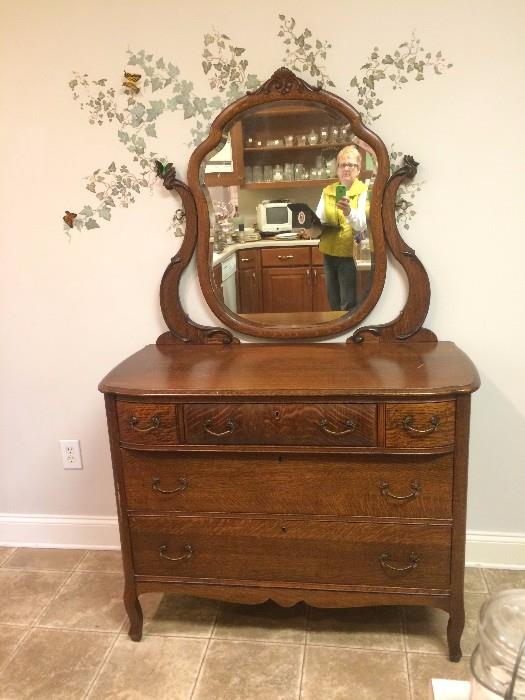 #25 tiger oak vanity 40x19x33 $600 