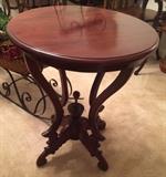 
#43 round pedistal table 23x29 $200 — at Silver Strand Trail Huntsville 35806 call 256-656-989five.