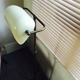 "Lawyer" brass and glass extension floor lamp