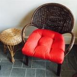 Set of 2 all-season wicker chairs with cushion