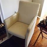 Leather Arm chairs with casters