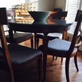 Mid-Century Dining Table and 4 chairs - one leaf also