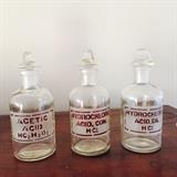 Chemistry bottles - circa 1940's