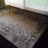 Glassware - assorted sizes and crystal too!