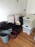 trash cans