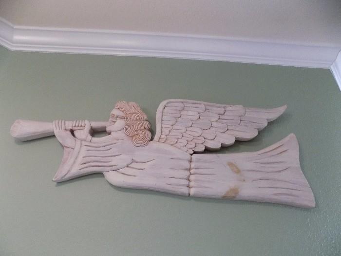 wooden angel wall pieces...she is about 3ft long