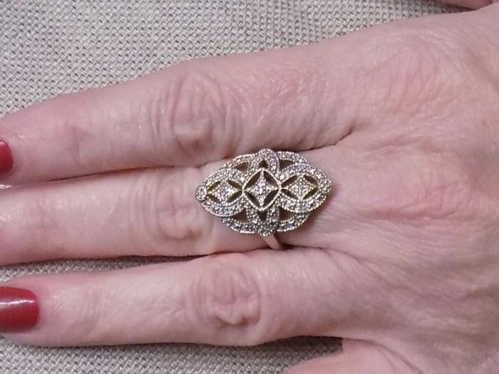 Carol Brodie ring with diamonds