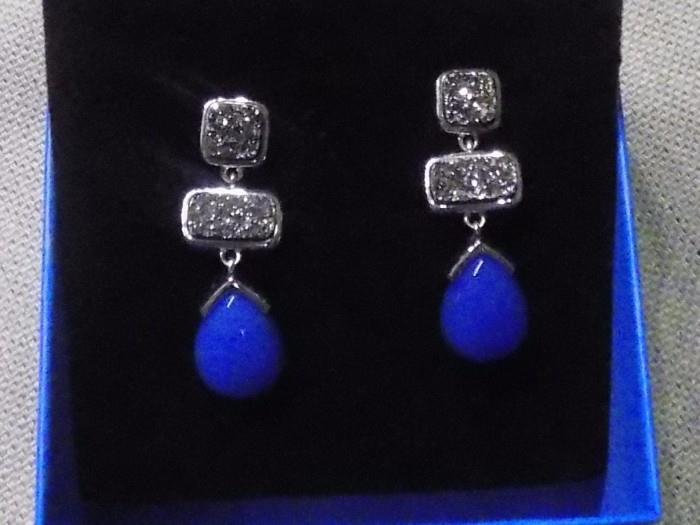 Druzy quartz/gemstone earrings