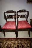 19th c. Pair of Parlor Chairs with Brass Inlay Holland & Sons