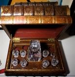 Baccarat Faux Book Decanter Set Missing some glasses