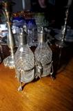 18th c. English Sterling Cruet Set Mark TD Thomas Dene