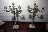 most likely c1870 18” Tall Pair of French Sterling Candelabras with Maison Cardeilhac Marks