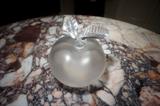 Lalique Extra Large Frosted Apple Perfume Bottle