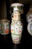 c1870’s Famille Rose Multi Figural Dragon Vase
