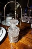 9” Tall Tiffany & Co Sterling & Crystal Cruet & Basket