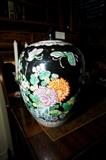 Famille Noir Lidded Vase with Chinese Underglaze Marking