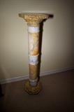 19th c. Two Tone Mustard Marble Pedestal