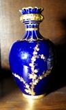 Royal Crown Derby Cobalt Blue Porcelain Vase with Gilt (as-is)