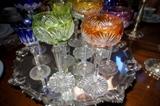 Collection of Saint Louis French Cut Crystal Stemware & Unsigned Bohemian Cut Crystal