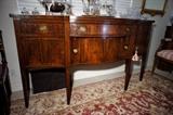 Early 19th c. English Georgian Buffet Server with Wine Drawers Original Hardware