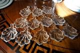 Set of 12 Vintage Baccarat Leaf Dish Set