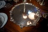 19 ½” Dia. Large English Sterling Footed Tray approx. 100oz