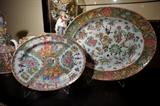 c1940’s Pair of Chinese Famille Rose Porcelain Serving Platters