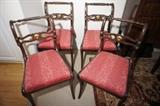 19th c. 4 Side Chairs with Brass Discs Holland & Sons