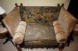 Flemish Tapestry Couch 17th c. to 18th c. Tapestry on Newer Frame