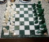 Carrera & Verde Marble Vintage Oversized Chess Set