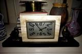 Art Deco Marble & Bronze Mantel Clock