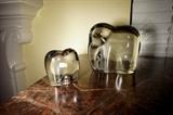 Pair of Crystal Elephants Baccarat