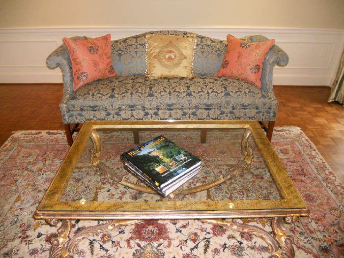 Beautiful sofa, coffee table and carpet