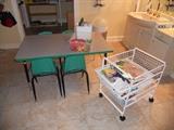 Craft table and supplies