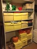 Holiday decorations, neatly packed and catagorized