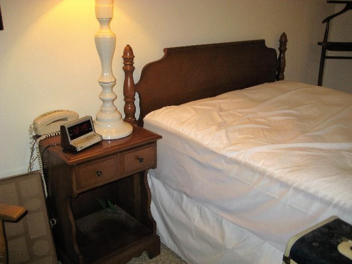 Maple bed and nightstand