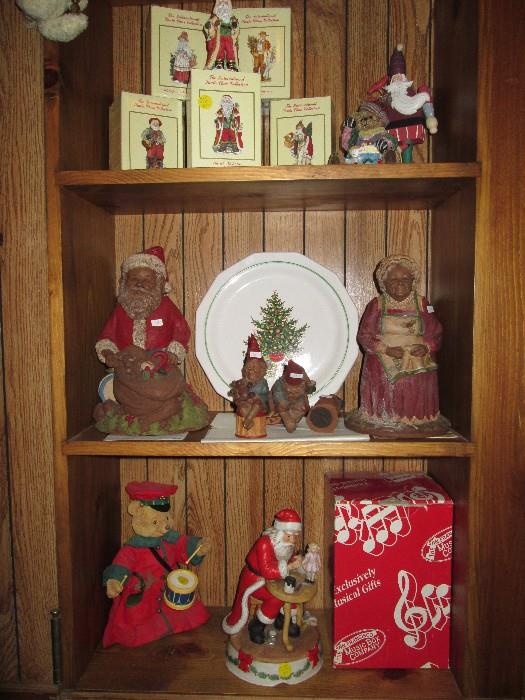 Thomas F. Clark Santa figurines, Santa's from around the world figurines.