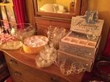   Vintage snack sets and punch bowl