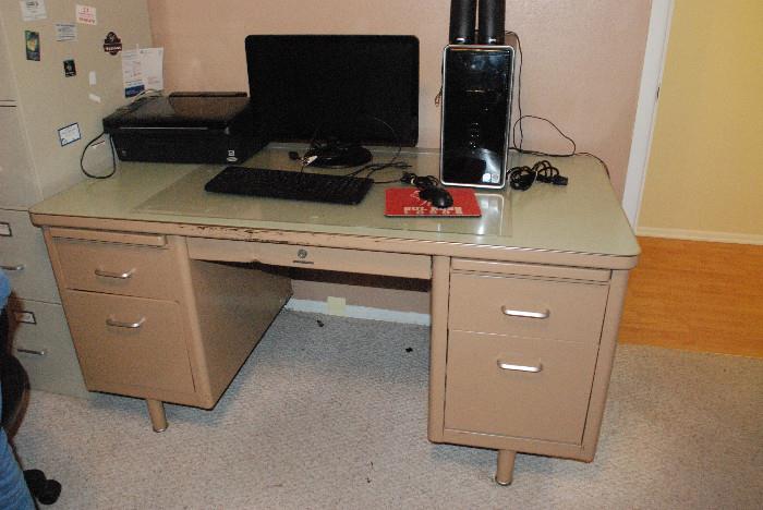 retro big tanker desk- great shape=cheap=$25 -you move it :))    UPDATE COMP. SOLD desk available